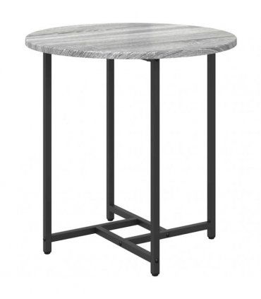 vidaXL Side Table Set 2 pcs Grey Sonoma and Black