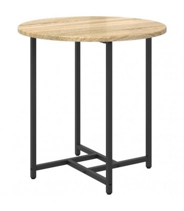 vidaXL Side Table Set 2 pcs Sonoma Oak and Black