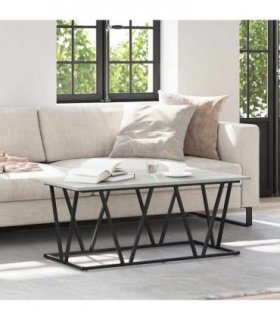 vidaXL Coffee Table Grey 100 x 50 x 40 cm Engineered Wood and Metal — Colour: Grey sonoma