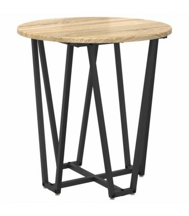 vidaXL Side Table Set 2 pcs Sonoma Oak and Black — V0672062528