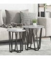 vidaXL Side Table Set 2 pcs Grey Sonoma and Black — V0672062529