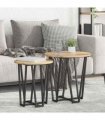 vidaXL Side Table Set 2 pcs Artisan Oak and Black — V0672062530