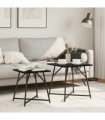 vidaXL Side Table Set 2 pcs Black Oak — V0672062531