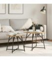 vidaXL Side Table Set 2 pcs Artisan Oak and Black — V0672062533