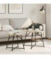 vidaXL Side Table Set 2 pcs Sonoma Oak and Black — V0672062535