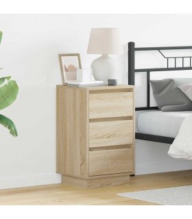 vidaXL Bedside Cabinet Sonoma Oak 39 x 34.5 x 65 cm Engineered wood