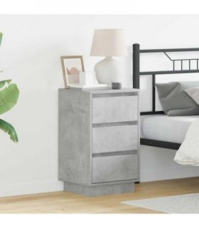 vidaXL Bedside Cabinet Concrete Grey 39 x 34.5 x 65 cm Engineered wood