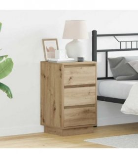 vidaXL Bedside Cabinet Artisan Oak 39 x 34.5 x 65 cm Engineered wood