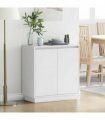 vidaXL LED Sideboard for White 71 x 34.5 x 75 cm Engineered Wood