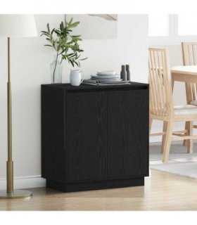 vidaXL Sideboard with Door Black Oak 71 x 34.5 x 75 cm Engineered wood
