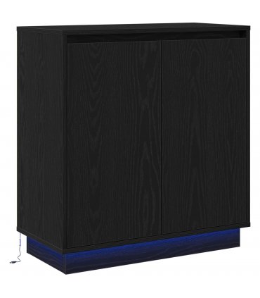 vidaXL Sideboard with Door Black Oak 71 x 34.5 x 75 cm Engineered wood