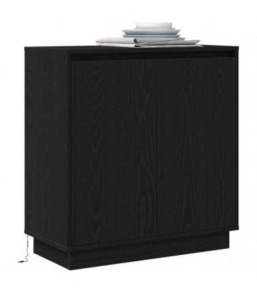 vidaXL Sideboard with Door Black Oak 71 x 34.5 x 75 cm Engineered wood