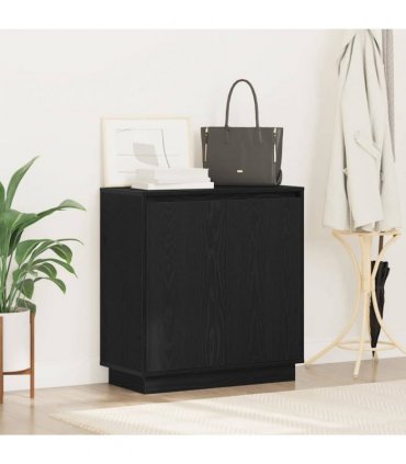 vidaXL Sideboard with Door Black Oak 71 x 34.5 x 75 cm Engineered wood