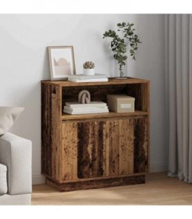 vidaXL LED Sideboard Old Wood 71 x 34.5 x 75 cm Engineered Wood