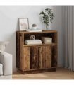 vidaXL LED Sideboard Old Wood 71 x 34.5 x 75 cm Engineered Wood