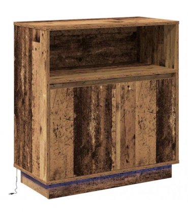 vidaXL LED Sideboard Old Wood 71 x 34.5 x 75 cm Engineered Wood