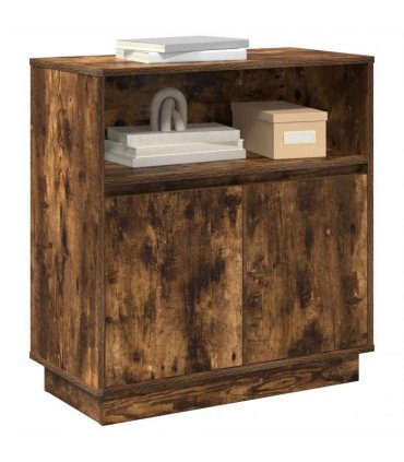 vidaXL LED Sideboard Smoked Oak 71 x 34.5 x 75 cm Engineered Wood