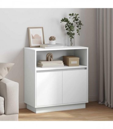 vidaXL LED Sideboard White 71 x 34.5 x 75 cm Engineered Wood