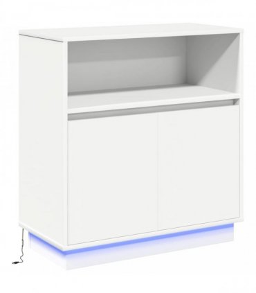 vidaXL LED Sideboard White 71 x 34.5 x 75 cm Engineered Wood