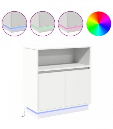 vidaXL LED Sideboard White 71 x 34.5 x 75 cm Engineered Wood