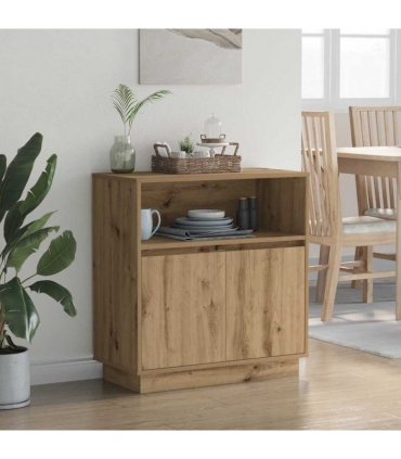 vidaXL LED Sideboard Artisan Oak 71 x 34.5 x 75 cm Engineered Wood