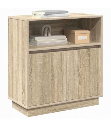 vidaXL LED Sideboard Sonoma Oak 71 x 34.5 x 75 cm Engineered Wood
