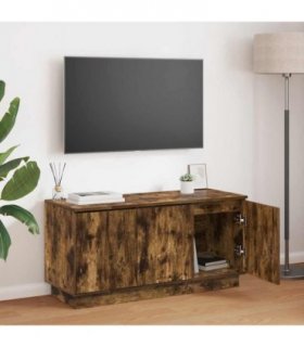 vidaXL TV Cabinet Smoked Oak 100 x 38 x 49 cm Engineered Wood