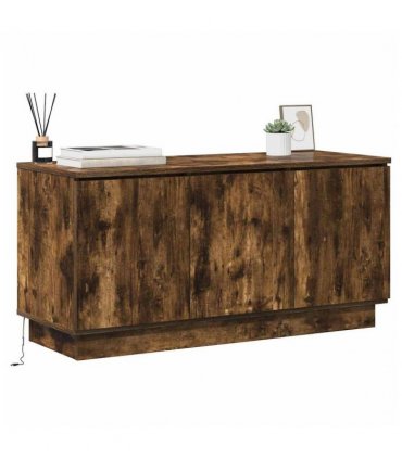 vidaXL TV Cabinet Smoked Oak 100 x 38 x 49 cm Engineered Wood
