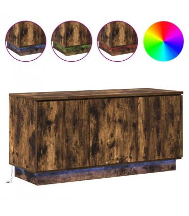 vidaXL TV Cabinet Smoked Oak 100 x 38 x 49 cm Engineered Wood