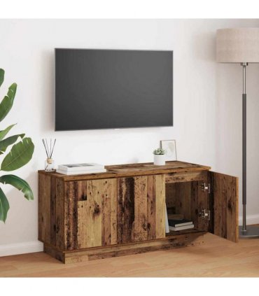 vidaXL TV Cabinet Old Wood 100 x 38 x 49 cm Engineered Wood