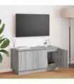 vidaXL TV Cabinet Grey Sonoma 100 x 38 x 49 cm Engineered Wood