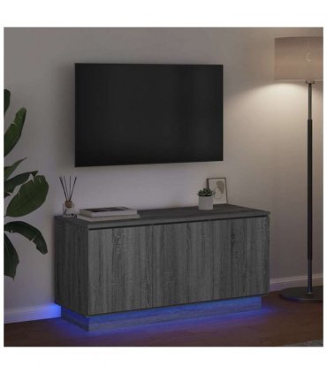 vidaXL TV Cabinet Grey Sonoma 100 x 38 x 49 cm Engineered Wood