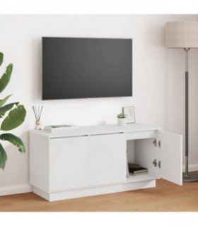 vidaXL TV Cabinet White 100 x 38 x 49 cm Engineered Wood