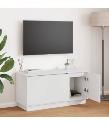 vidaXL TV Cabinet White 100 x 38 x 49 cm Engineered Wood