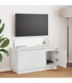 vidaXL TV Cabinet White 100 x 38 x 49 cm Engineered Wood
