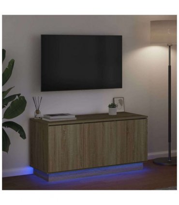 vidaXL TV Cabinet Sonoma Oak 100 x 38 x 49 cm Engineered Wood
