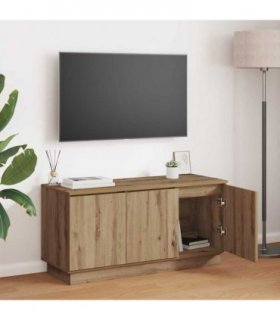 vidaXL TV Cabinet Artisan Oak 100 x 38 x 49 cm Engineered Wood