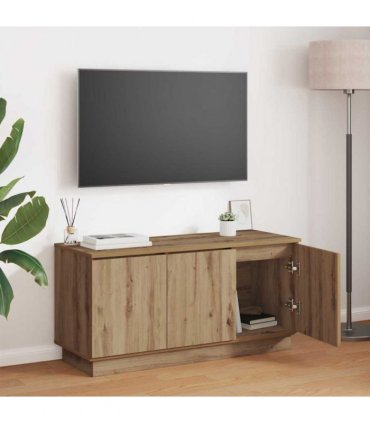 vidaXL TV Cabinet Artisan Oak 100 x 38 x 49 cm Engineered Wood