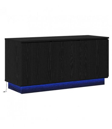 vidaXL TV Cabinet Black Oak 100 x 38 x 49 cm Engineered Wood