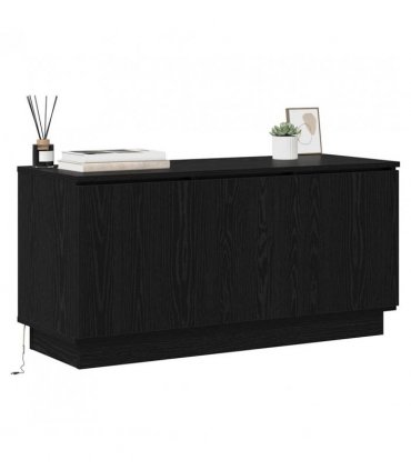 vidaXL TV Cabinet Black Oak 100 x 38 x 49 cm Engineered Wood