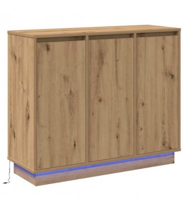 vidaXL LED Sideboard Artisan Oak 90 x 32 x 75 cm Engineered Wood