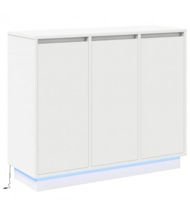 vidaXL LED Sideboard White 90 x 32 x 75 cm Engineered Wood