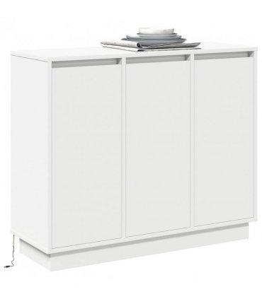 vidaXL LED Sideboard White 90 x 32 x 75 cm Engineered Wood