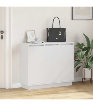 vidaXL LED Sideboard White 90 x 32 x 75 cm Engineered Wood