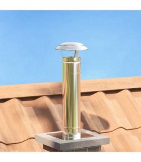 vidaXL Rain Cover Chimney Silver 20 x 20 x 18 cm Stainless Steel — Size: Ø 11 cm