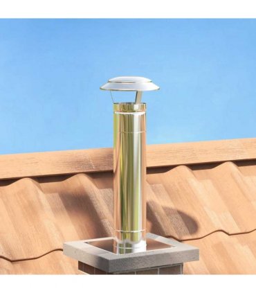 vidaXL Rain Cover Chimney Silver 20 x 20 x 18 cm Stainless Steel — Size: Ø 11 cm