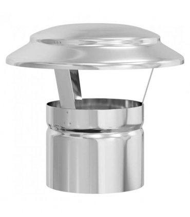 vidaXL Rain Cover Chimney Silver 20 x 20 x 18 cm Stainless Steel — Size: Ø 11 cm