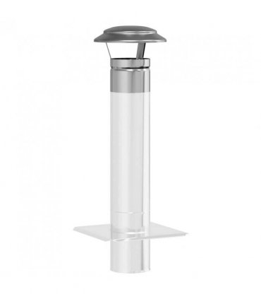 vidaXL Rain Cover Chimney Silver 20 x 20 x 18 cm Stainless Steel — Size: Ø 11 cm
