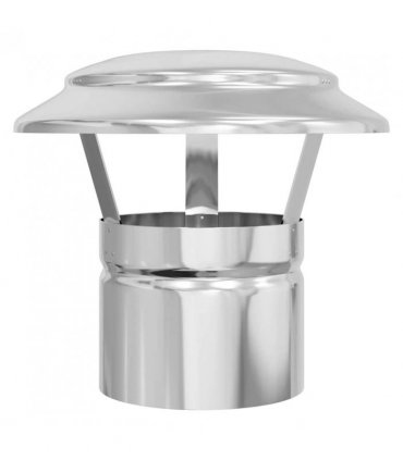 vidaXL Rain Cover Chimney Silver 20 x 20 x 18 cm Stainless Steel — Size: Ø 11 cm
