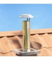 vidaXL Rain Cover Chimney Silver 25 x 25 x 20 cm Stainless Steel — Size: Ø 13 cm